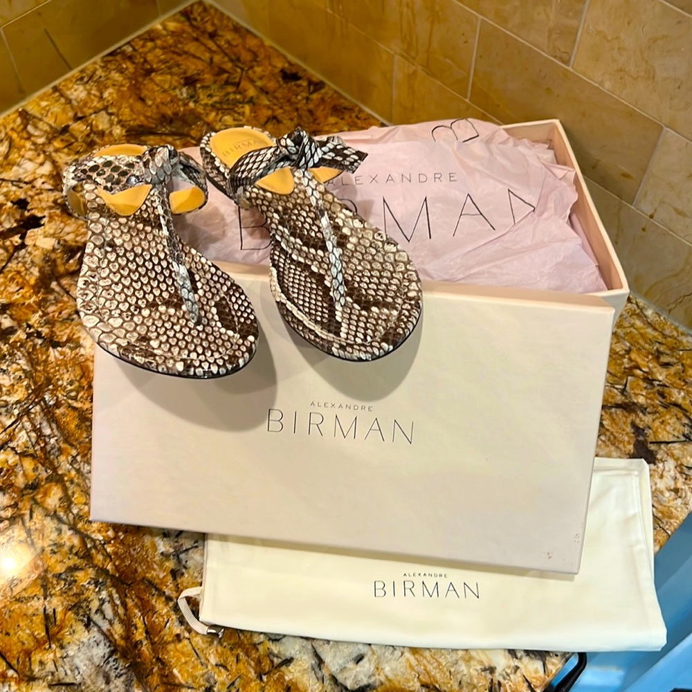 New Alexandre Birman Clarita Python sandals